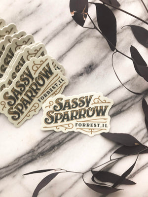 Sassy Sparrow Laptop Sticker